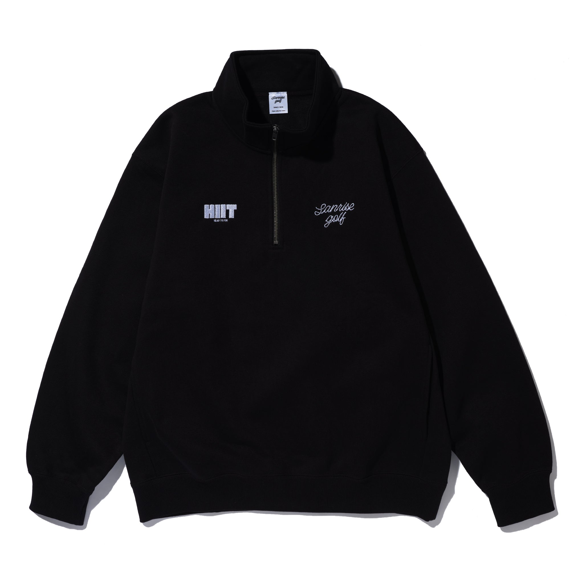 【完売品】HALF ZIP SWEAT/ブラック/サンライズ/HIIT HALF ZIP SWEAT / BLACK – HIIT TOKYO