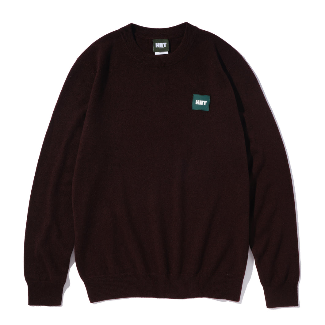 CASHMERE CREW KNIT / BROWN